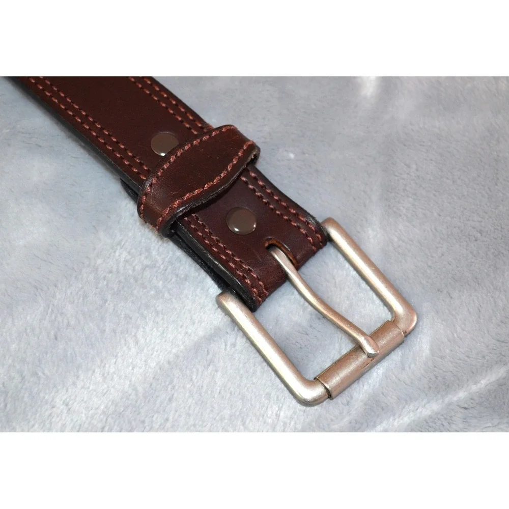 Spencer's Western World Brown Cowhide Leather Belt USA Boho Men's 48